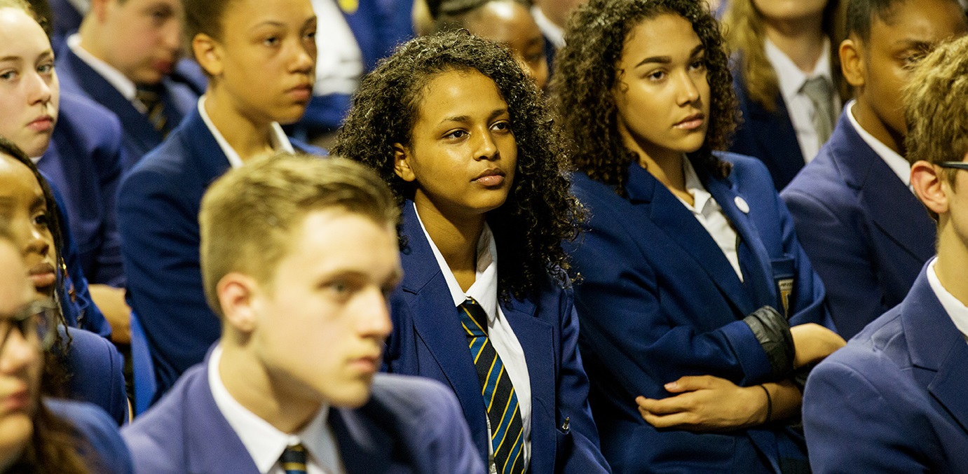 Pupils in assembly